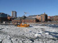 Hamburg Hafen mit Eisgang 4