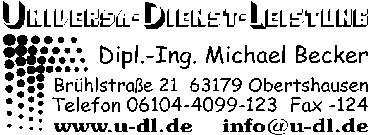 Universa Dienst Leistung Dipl.-Ing. Michael Becker